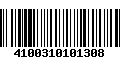 Código de Barras 4100310101308