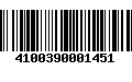 Código de Barras 4100390001451