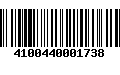 Código de Barras 4100440001738