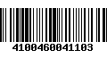 Código de Barras 4100460041103