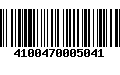 Código de Barras 4100470005041