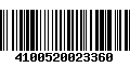 Código de Barras 4100520023360