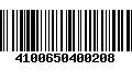 Código de Barras 4100650400208