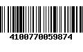 Código de Barras 4100770059874