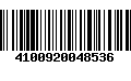 Código de Barras 4100920048536