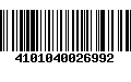 Código de Barras 4101040026992