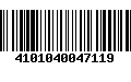 Código de Barras 4101040047119