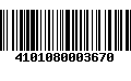 Código de Barras 4101080003670