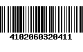 Código de Barras 4102060320411