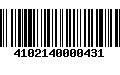 Código de Barras 4102140000431