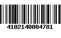 Código de Barras 4102140004781