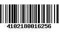 Código de Barras 4102180016256