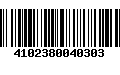 Código de Barras 4102380040303