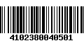 Código de Barras 4102380040501