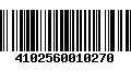 Código de Barras 4102560010270