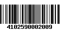 Código de Barras 4102590002009