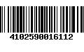 Código de Barras 4102590016112