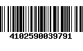 Código de Barras 4102590039791