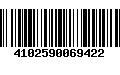 Código de Barras 4102590069422