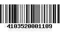 Código de Barras 4103520001109