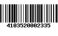 Código de Barras 4103520002335