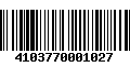 Código de Barras 4103770001027