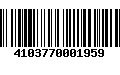 Código de Barras 4103770001959