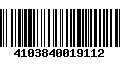 Código de Barras 4103840019112