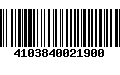 Código de Barras 4103840021900