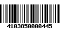 Código de Barras 4103850000445