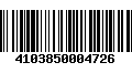 Código de Barras 4103850004726