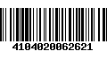 Código de Barras 4104020062621