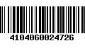 Código de Barras 4104060024726