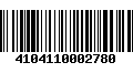 Código de Barras 4104110002780