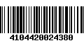 Código de Barras 4104420024380