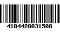 Código de Barras 4104420031500