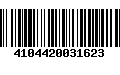 Código de Barras 4104420031623