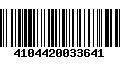 Código de Barras 4104420033641