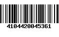 Código de Barras 4104420045361