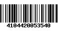 Código de Barras 4104420053540