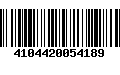 Código de Barras 4104420054189