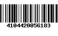 Código de Barras 4104420056183