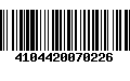 Código de Barras 4104420070226