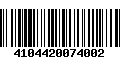 Código de Barras 4104420074002