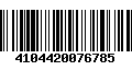 Código de Barras 4104420076785