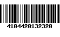 Código de Barras 4104420132320