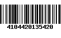 Código de Barras 4104420135420