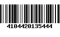 Código de Barras 4104420135444