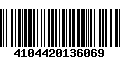 Código de Barras 4104420136069