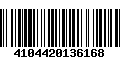 Código de Barras 4104420136168